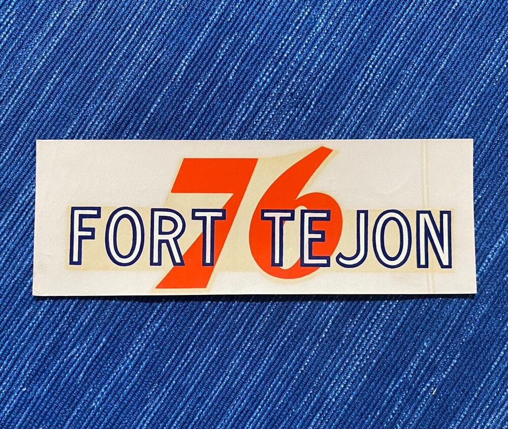 VTG Union 76 Oil Fort Tejon California Water Decal Gas Station Travel Souvenir